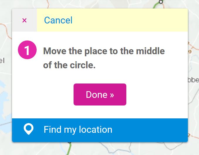 Find your location button